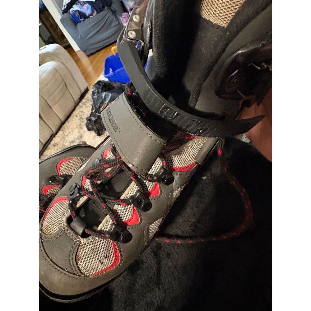 Warp Forward Inline Skates Grey Red Mens Size 8 ABEC 3 Rollerblades - Picture 6 of 7